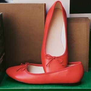 J Crew Andi ballet flats in leather CH265